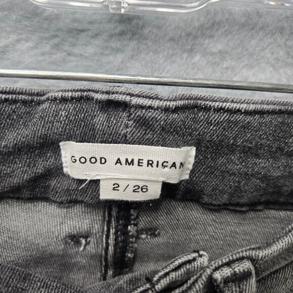 NEW Good American Good Waist Crop High Rise Skinny Jeans Size 26 - Picture 3 of 6